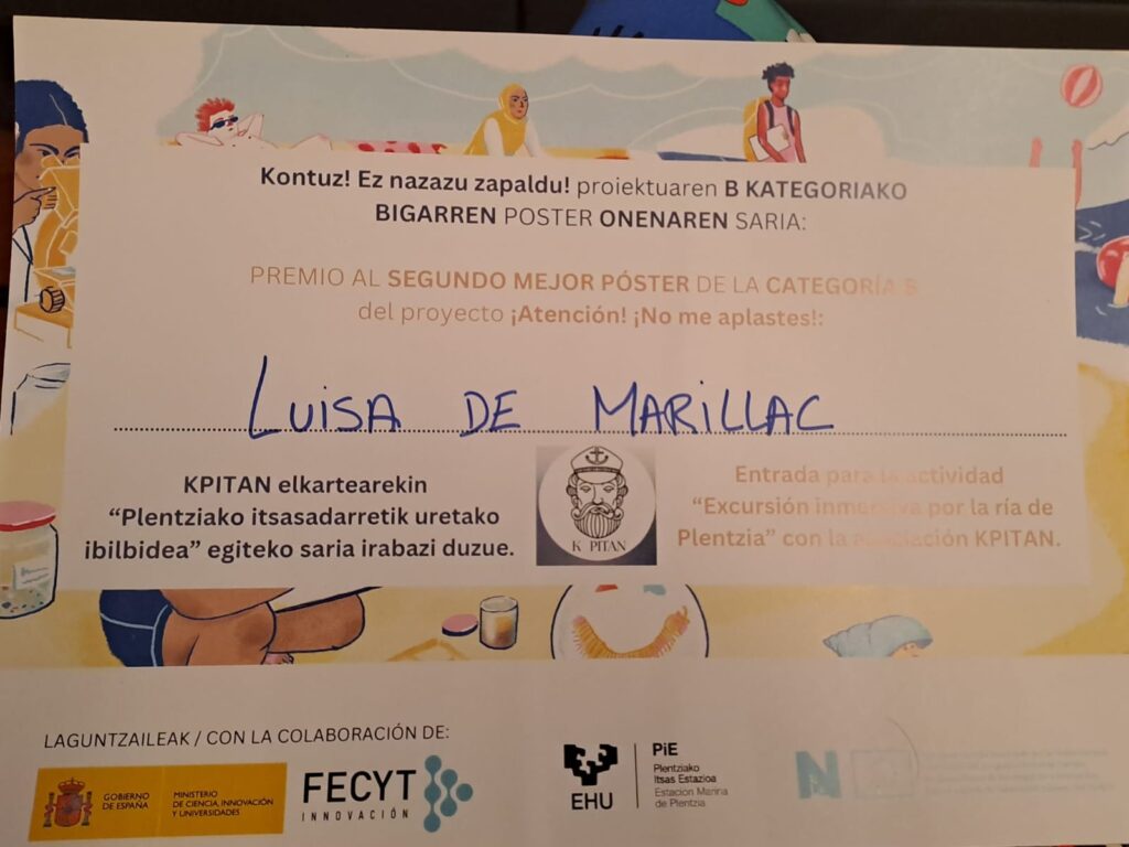 SEGUNDO PREMIO EN CAMPAÑA «NO ME APLASTES»